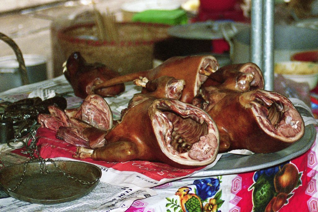 Roast Dog in Market Hoi Chi Minh city